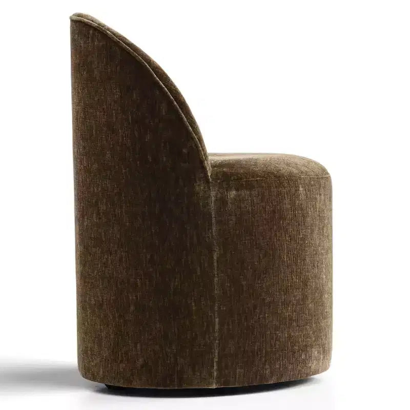 Modern Chenille Upholstered Swivel Accent Chair with Casters, Armless Rolling Lounge Chair for Living Room, Bedroom, or Home Office-Panipeachy