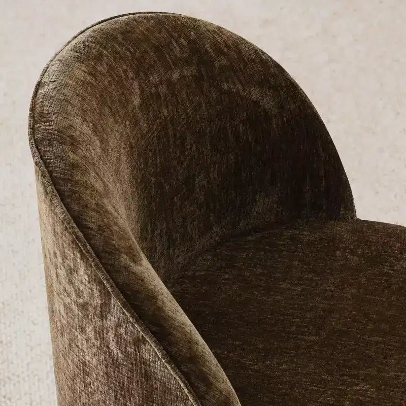 Modern Chenille Upholstered Swivel Accent Chair with Casters, Armless Rolling Lounge Chair for Living Room, Bedroom, or Home Office-Panipeachy