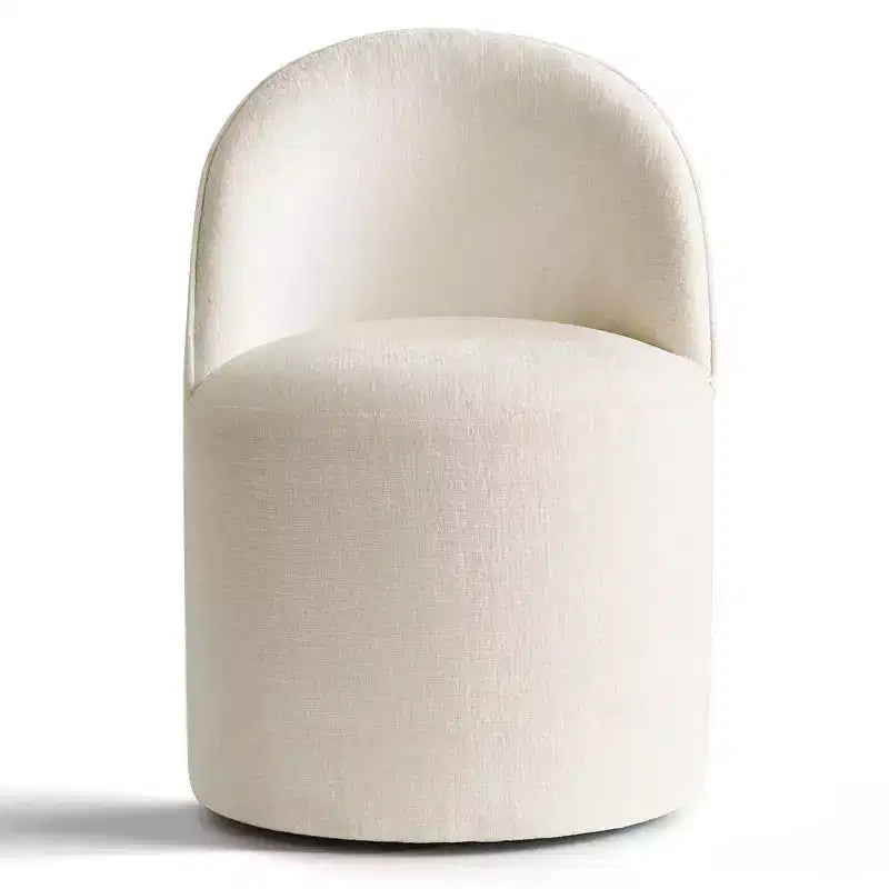 Modern Chenille Upholstered Swivel Accent Chair with Casters, Armless Rolling Lounge Chair for Living Room, Bedroom, or Home Office-Panipeachy
