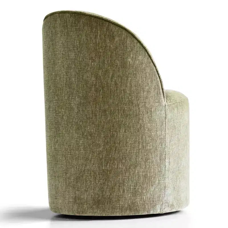 Modern Chenille Upholstered Swivel Accent Chair with Casters, Armless Rolling Lounge Chair for Living Room, Bedroom, or Home Office-Panipeachy