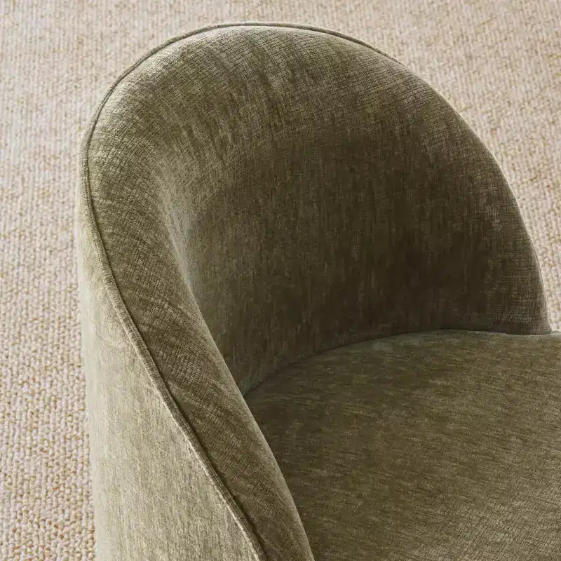 Modern Chenille Upholstered Swivel Accent Chair with Casters, Armless Rolling Lounge Chair for Living Room, Bedroom, or Home Office-Panipeachy