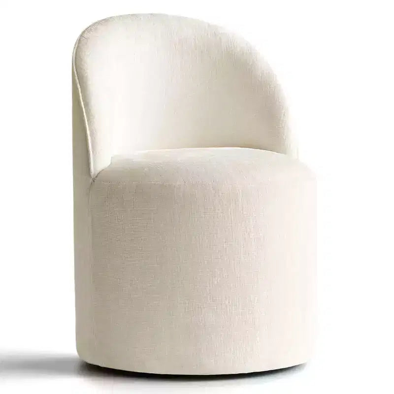 Modern Chenille Upholstered Swivel Accent Chair with Casters, Armless Rolling Lounge Chair for Living Room, Bedroom, or Home Office-Panipeachy
