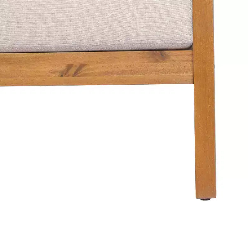 ModernLuxe Ensemble de canapés de jardin 4/5 pièces en bois d'acacia, salon de jardin avec table basse pour véranda/jardin/balcon