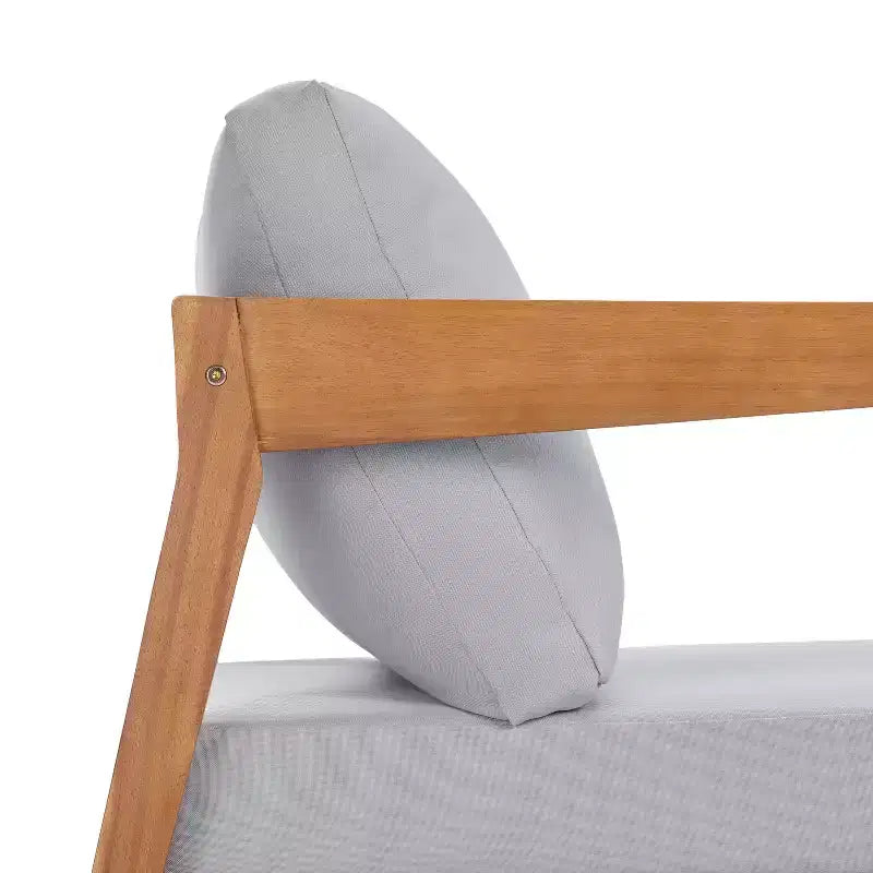 ModernLuxe Ensemble de canapés de jardin 4/5 pièces en bois d'acacia, salon de jardin avec table basse pour véranda/jardin/balcon