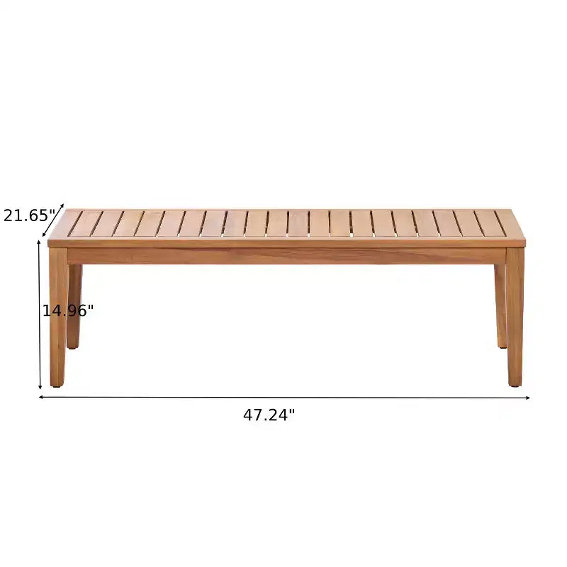 ModernLuxe Ensemble de canapés de jardin 4/5 pièces en bois d'acacia, salon de jardin avec table basse pour véranda/jardin/balcon