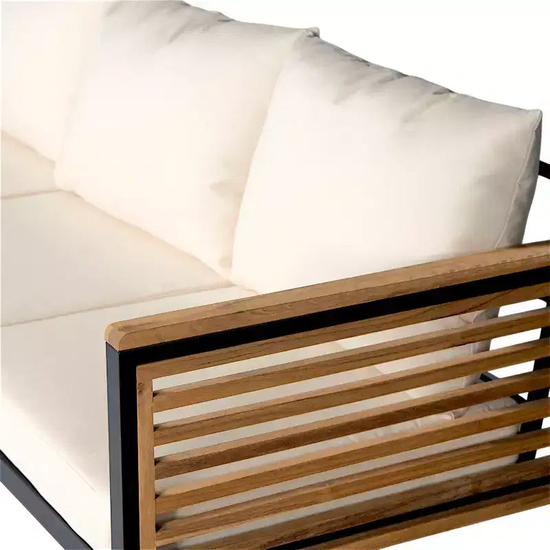 ModernLuxe Salon de jardin 3/4/5 pièces, ensemble de conversation de patio avec table basse et coussins imperméables pour jardin/terrasse/arrière-cour, beige