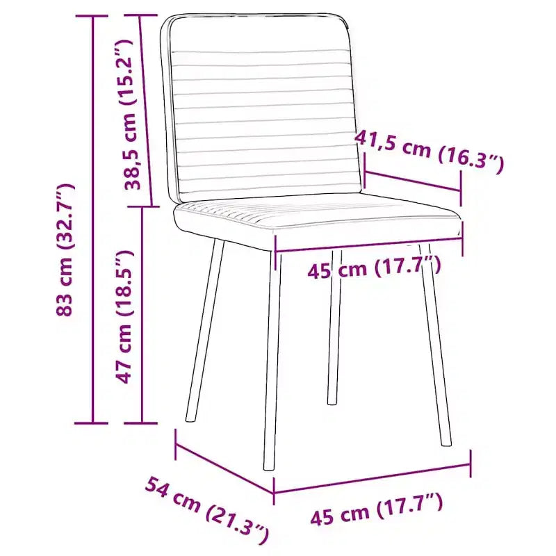 vidaXL Lot de 4 chaises de salle à manger robustes Rectangulaire Moderne