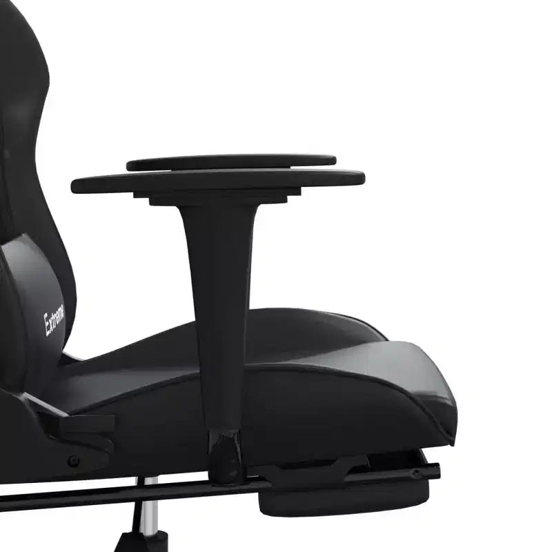 vidaXL Chaise de jeu similicuir noir et vert, métal, contreplaqué, mousse