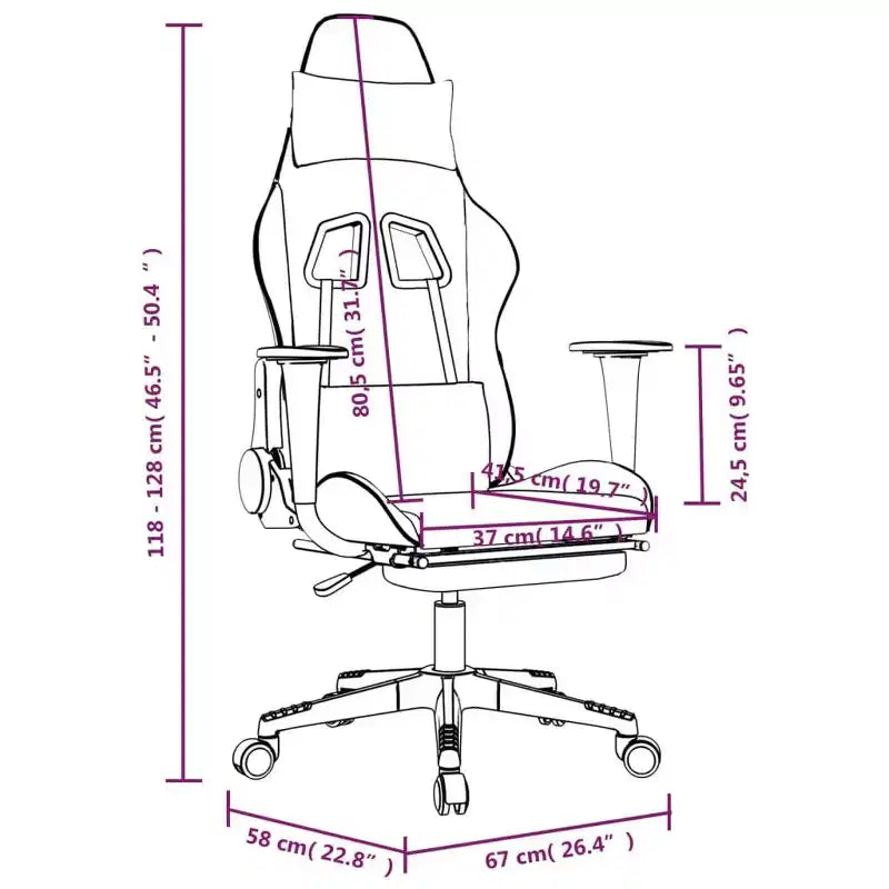 vidaXL Chaise de jeu similicuir noir et vert, métal, contreplaqué, mousse