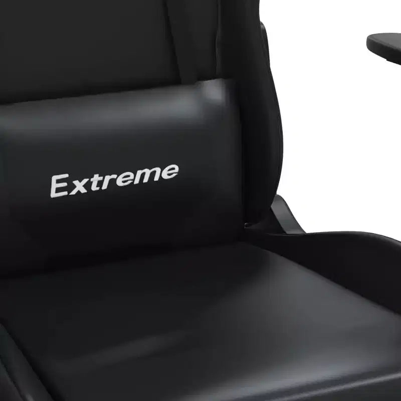 vidaXL Chaise de jeu similicuir noir et vert, métal, contreplaqué, mousse
