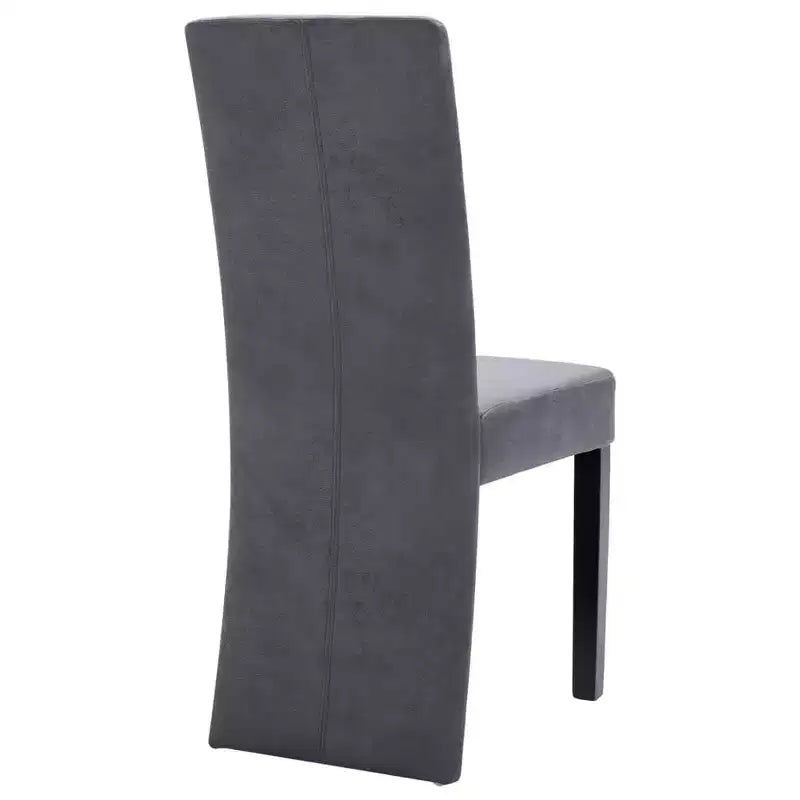 vidaXL Lot de 4 Chaises de Salle à Manger Similicuir Suédé Marron et Bois Massif