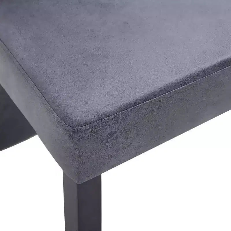 vidaXL Lot de 4 Chaises de Salle à Manger Similicuir Suédé Marron et Bois Massif