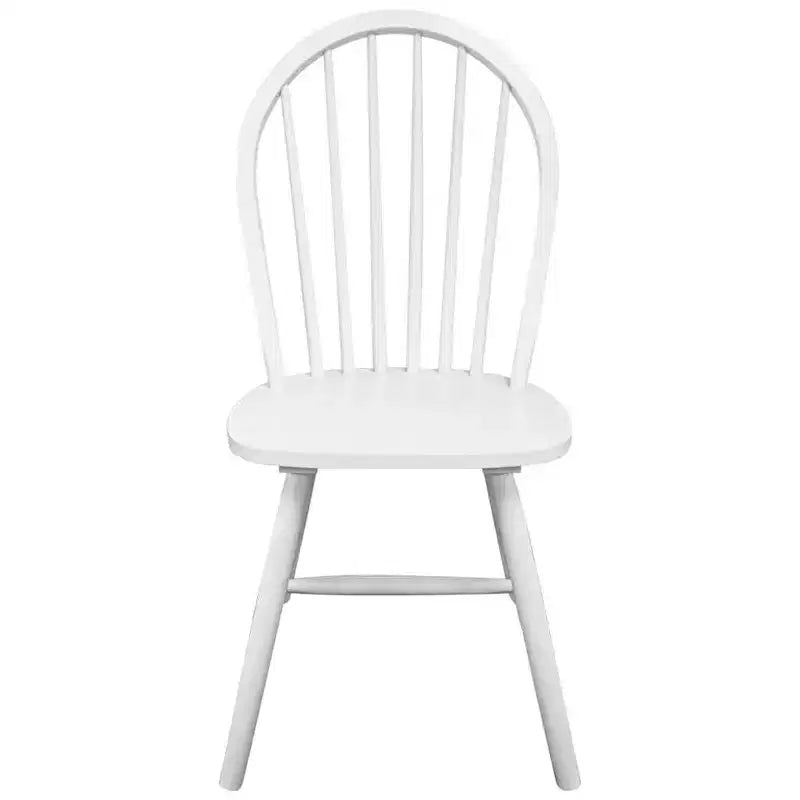 vidaXL Chair Set of 2 White Rubber wood Standard Durable Chair