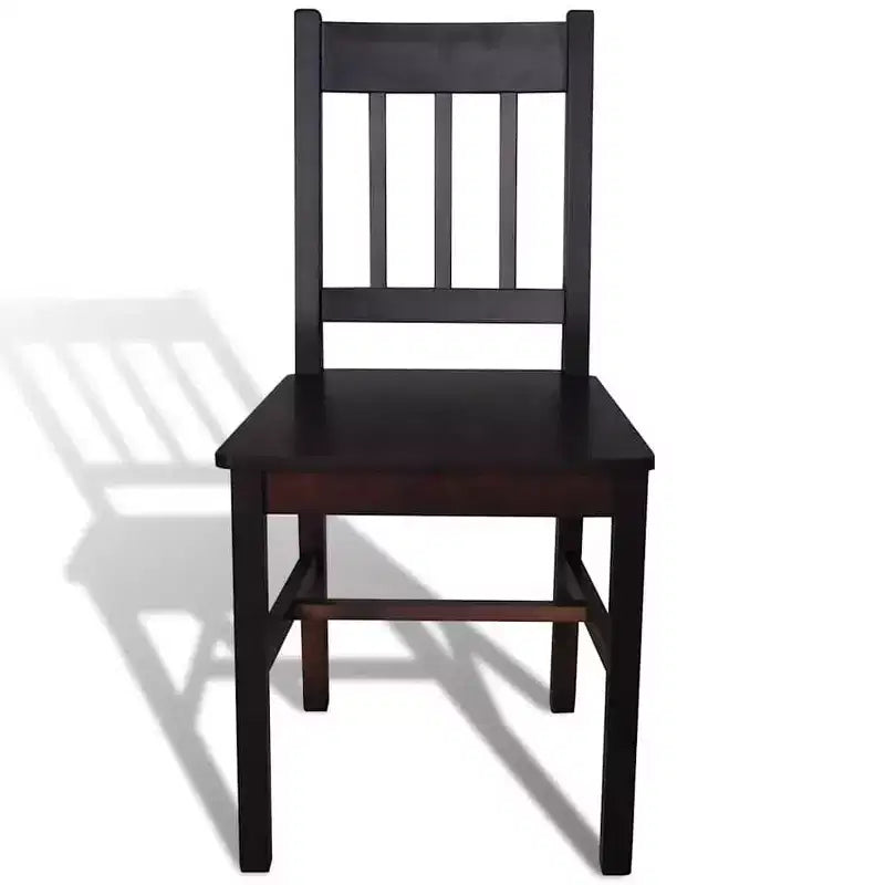 vidaXL Dining Chair Set of 2 White Solid Pine Wood 33.1 inches tall
