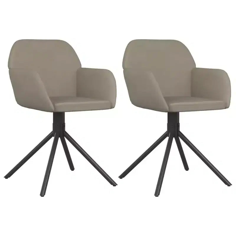 vidaXL Swivel Dining Chair Set of 2 Light Grey