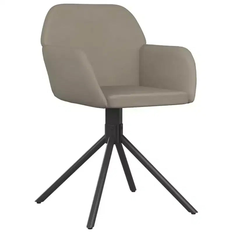 vidaXL Lot de 2 chaises de salle à manger pivotantes Gris clair