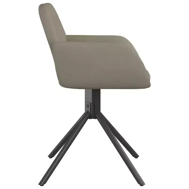 vidaXL Lot de 2 chaises de salle à manger pivotantes Gris clair