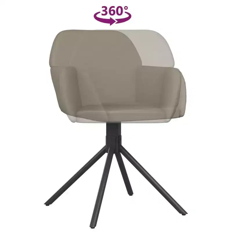 vidaXL Lot de 2 chaises de salle à manger pivotantes Gris clair
