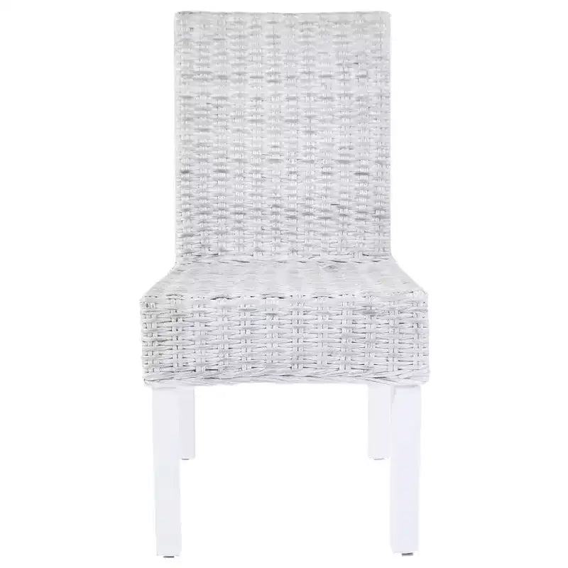 vidaXL Chaises de salle à manger, 2 pcs, marron clair avec finition délavée blanche