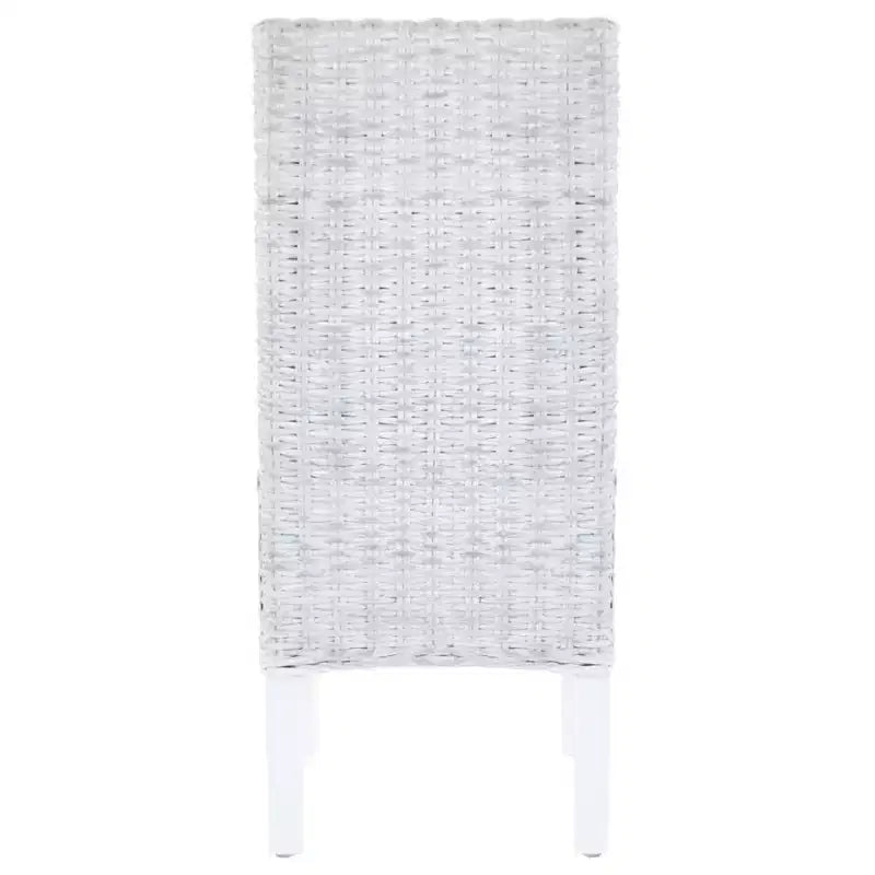 vidaXL Chaises de salle à manger, 2 pcs, marron clair avec finition délavée blanche