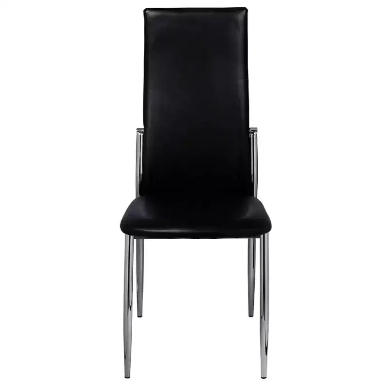 vidaXL Dining Chairs 2 pcs Black Faux Leather