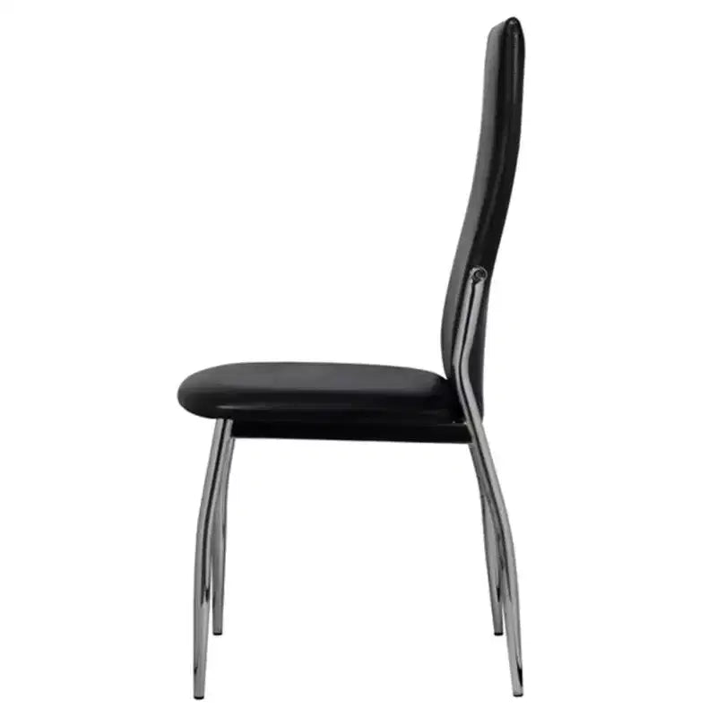 vidaXL Dining Chairs 2 pcs Black Faux Leather