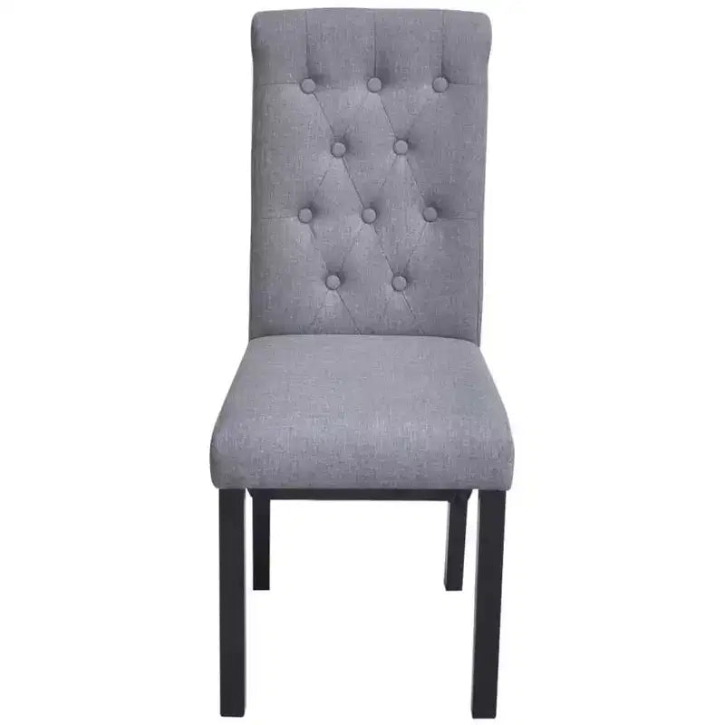 vidaXL Dining Chair Set of 2 Dark Gray Wooden frame Standard Durable