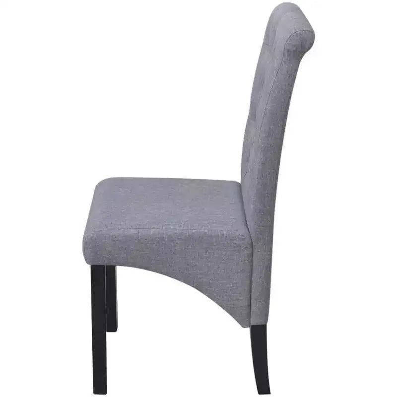 vidaXL Dining Chair Set of 2 Dark Gray Wooden frame Standard Durable