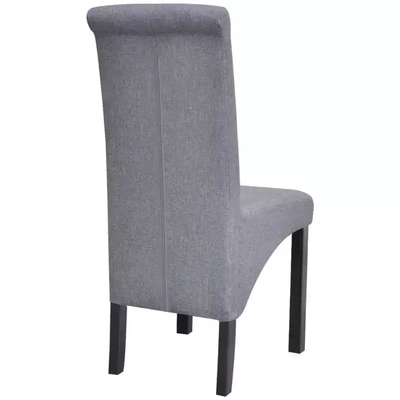 vidaXL Dining Chair Set of 2 Dark Gray Wooden frame Standard Durable