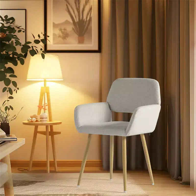 Ensemble 3 pièces de fauteuils d'appoint et table basse FurnitureR, table d'appoint ronde avec 2 chaises rembourrées pour salon, salle de séjour ou appartement