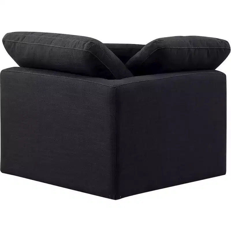 Meridian Furniture Indulge Linen Textured Fabric Corner Chair