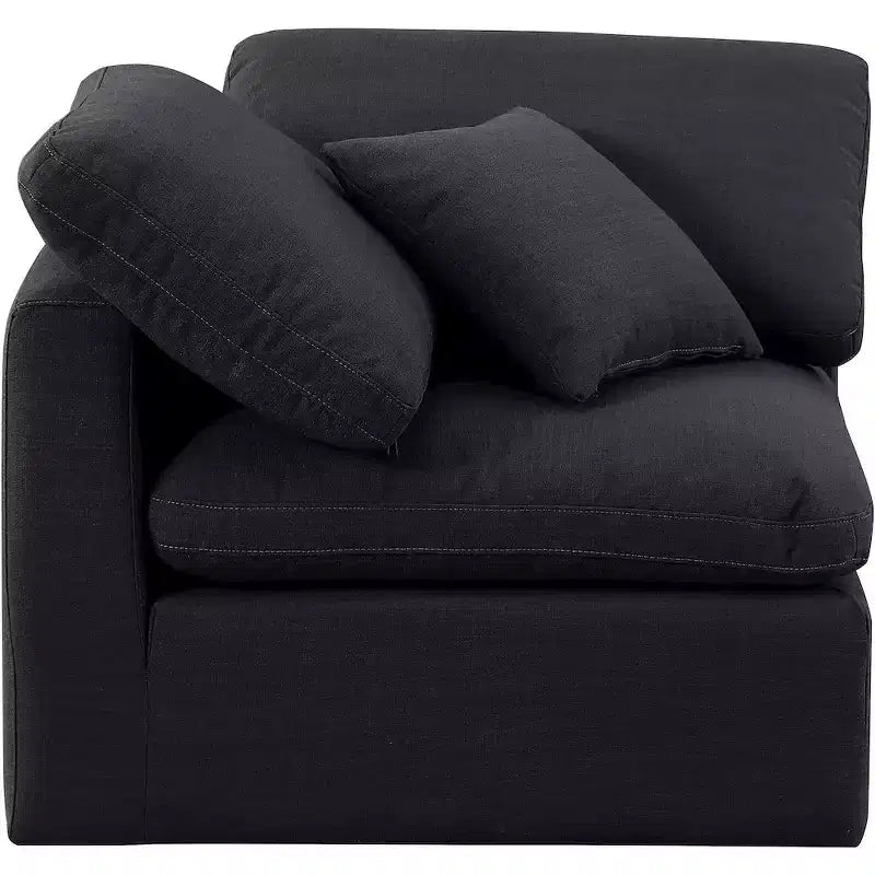 Meridian Furniture Indulge Linen Textured Fabric Corner Chair