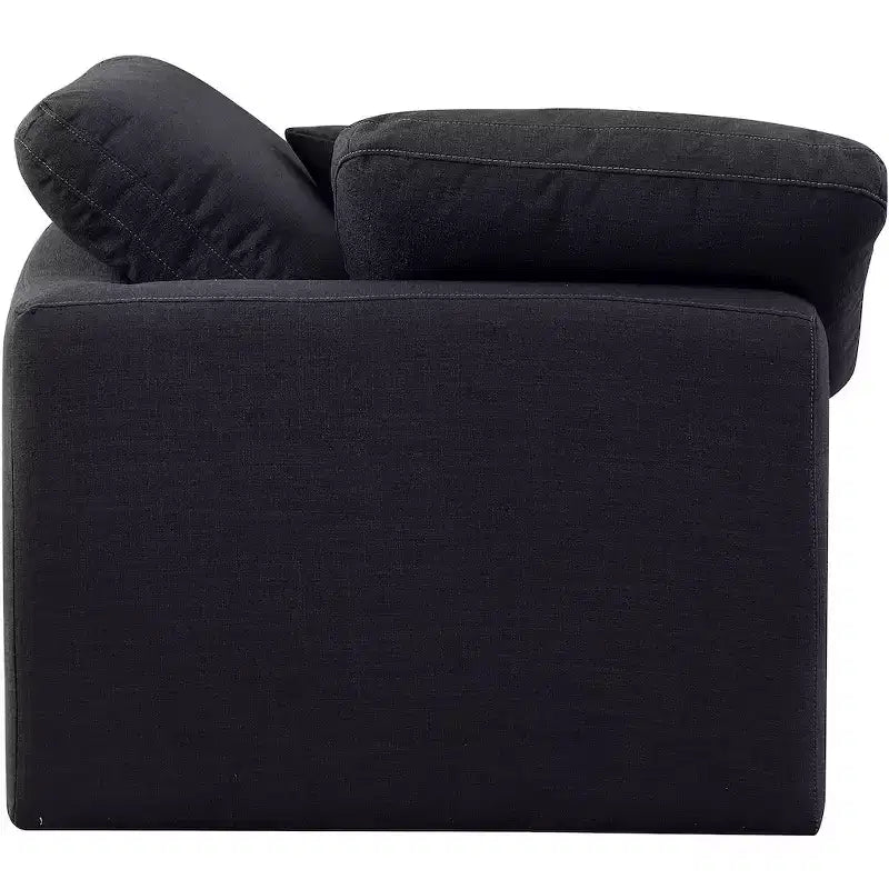Meridian Furniture Indulge Linen Textured Fabric Corner Chair