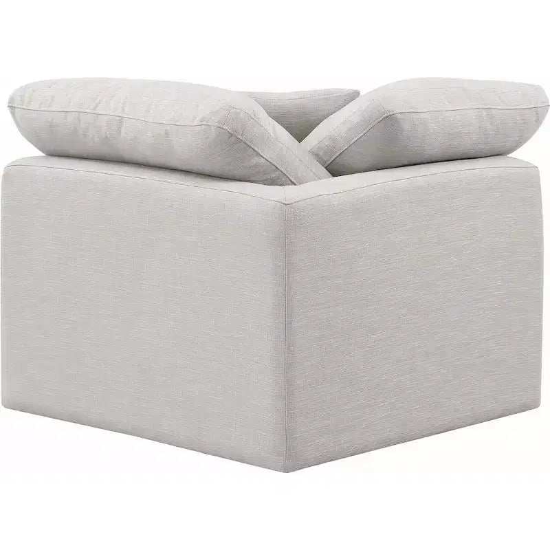Meridian Furniture Indulge Linen Textured Fabric Corner Chair