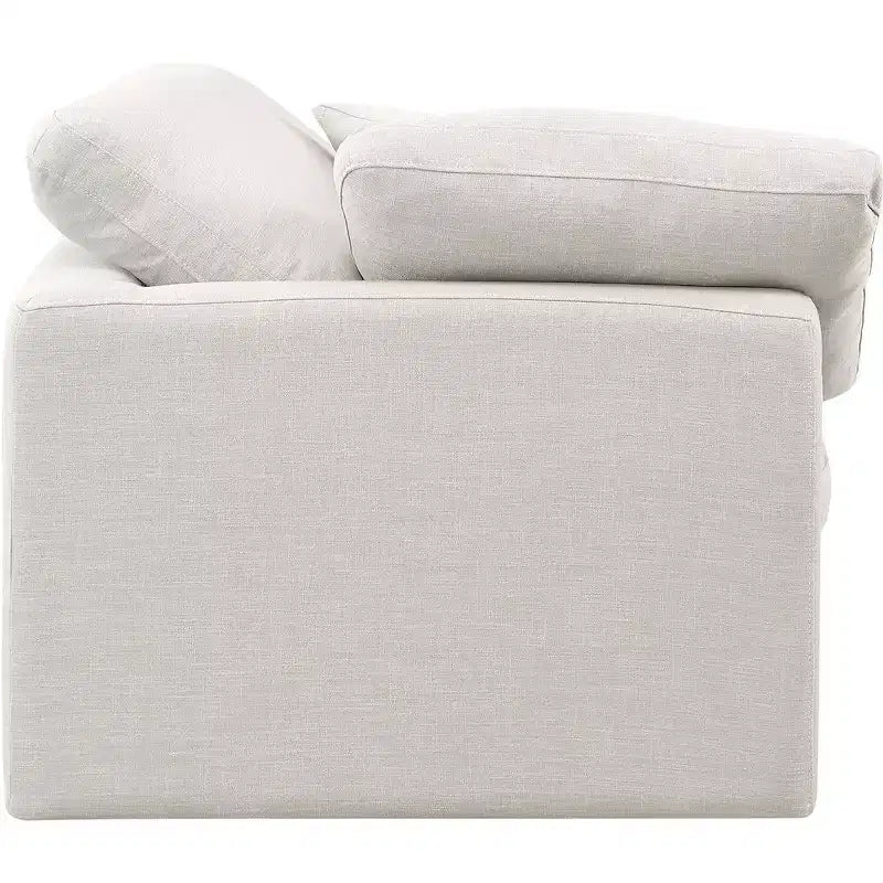 Meridian Furniture Indulge Linen Textured Fabric Corner Chair