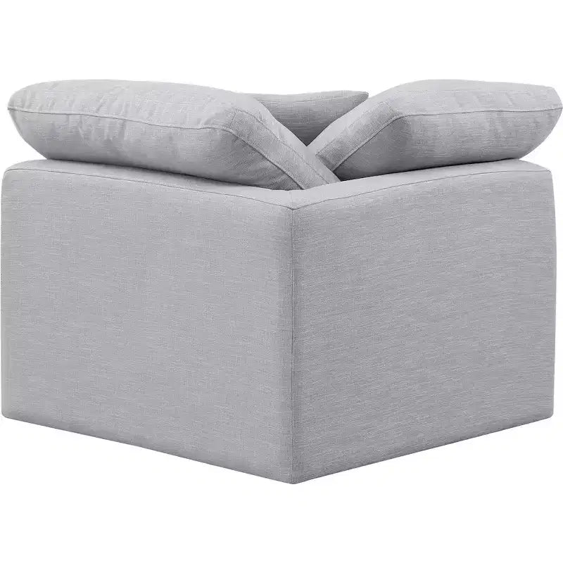 Meridian Furniture Indulge Linen Textured Fabric Corner Chair