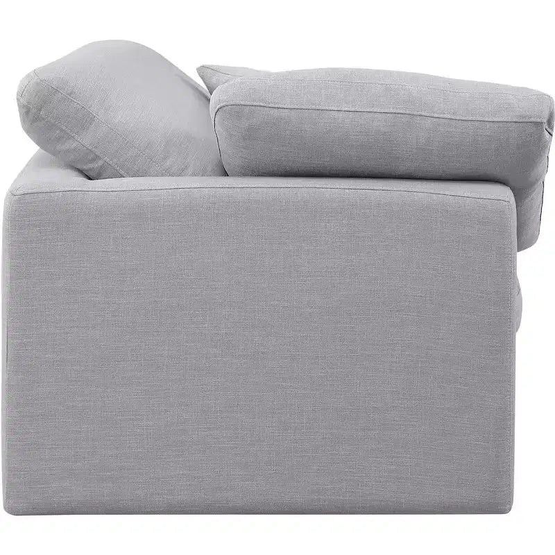 Meridian Furniture Indulge Linen Textured Fabric Corner Chair