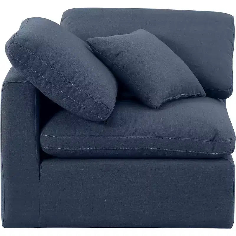 Meridian Furniture Indulge Linen Textured Fabric Corner Chair