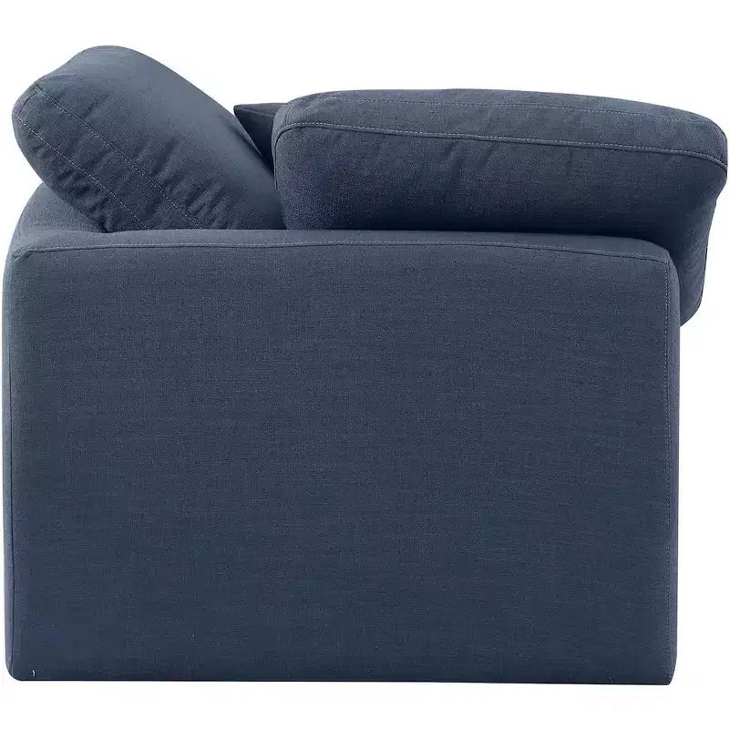 Meridian Furniture Indulge Linen Textured Fabric Corner Chair