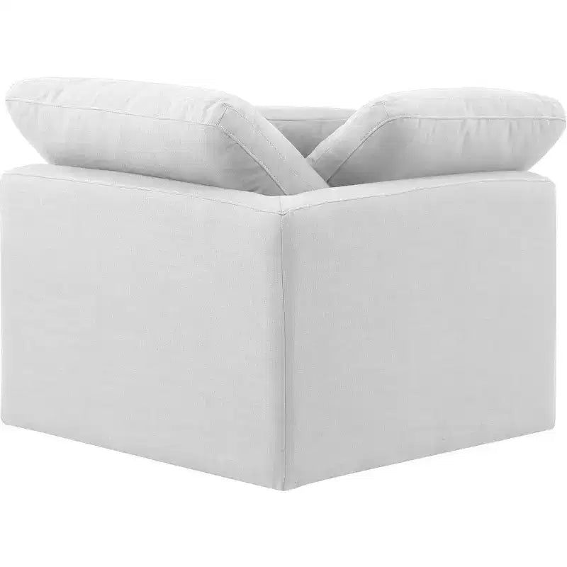 Meridian Furniture Indulge Linen Textured Fabric Corner Chair