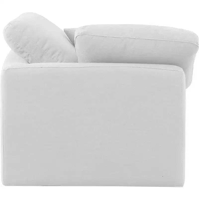 Meridian Furniture Indulge Linen Textured Fabric Corner Chair