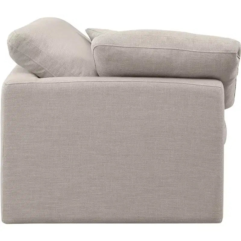Meridian Furniture Indulge Linen Textured Fabric Corner Chair