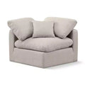 Meridian Furniture Indulge Linen Textured Fabric Corner Chair