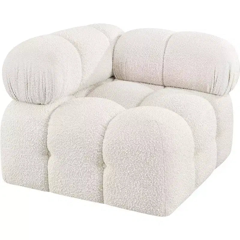 Meridian Furniture Ames Boucle Fabric Corner Chair