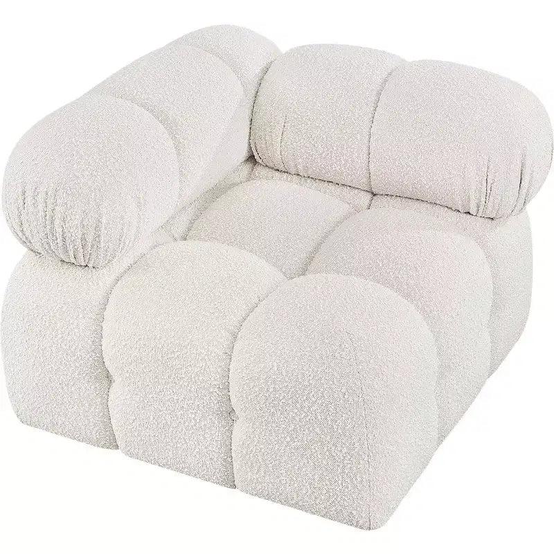 Meridian Furniture Ames Boucle Fabric Corner Chair