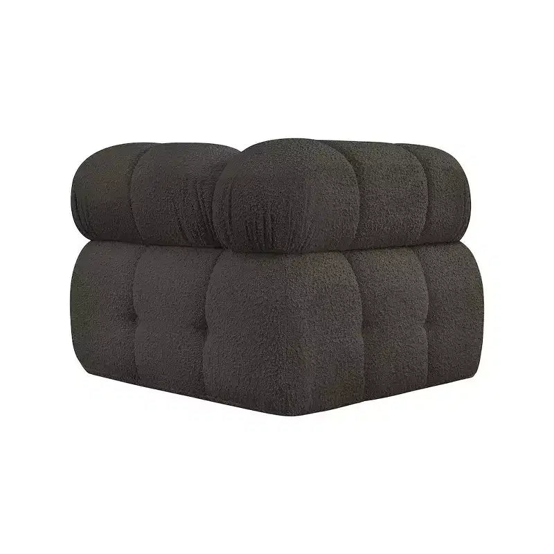 Meridian Furniture Ames Boucle Fabric Corner Chair