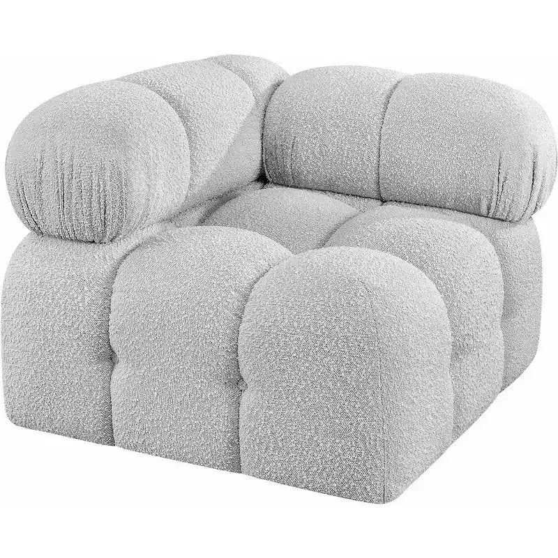Meridian Furniture Ames Boucle Fabric Corner Chair