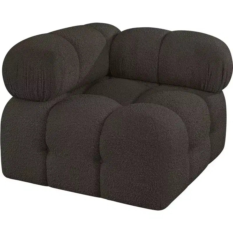 Meridian Furniture Ames Boucle Fabric Corner Chair