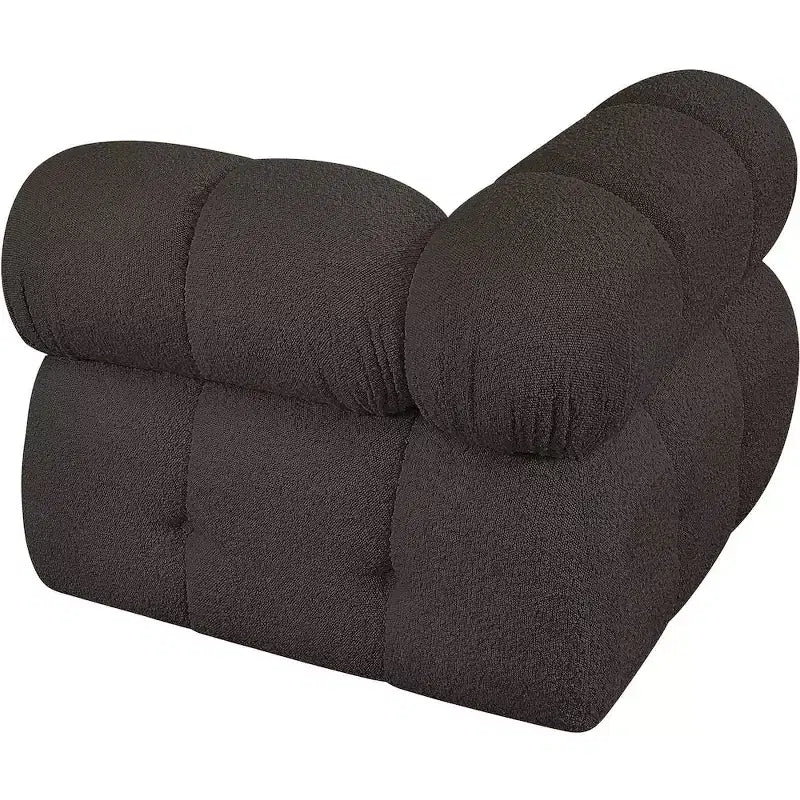 Meridian Furniture Ames Boucle Fabric Corner Chair