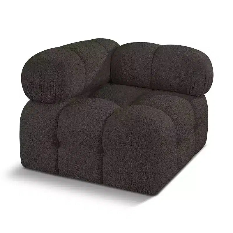 Meridian Furniture Ames Boucle Fabric Corner Chair